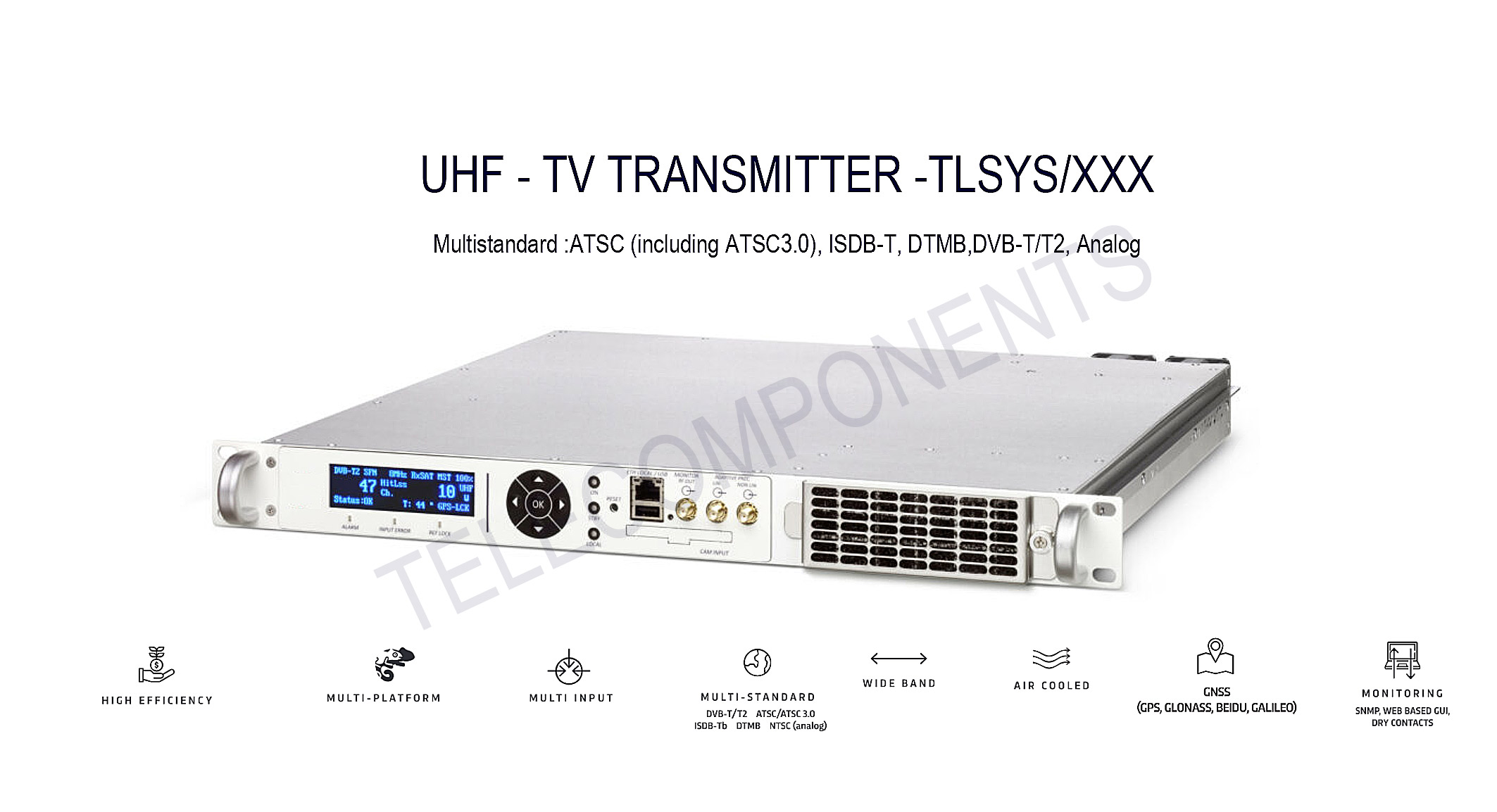 UHF TV transmitter TLSYS/010 - 10 watt rms -NEW