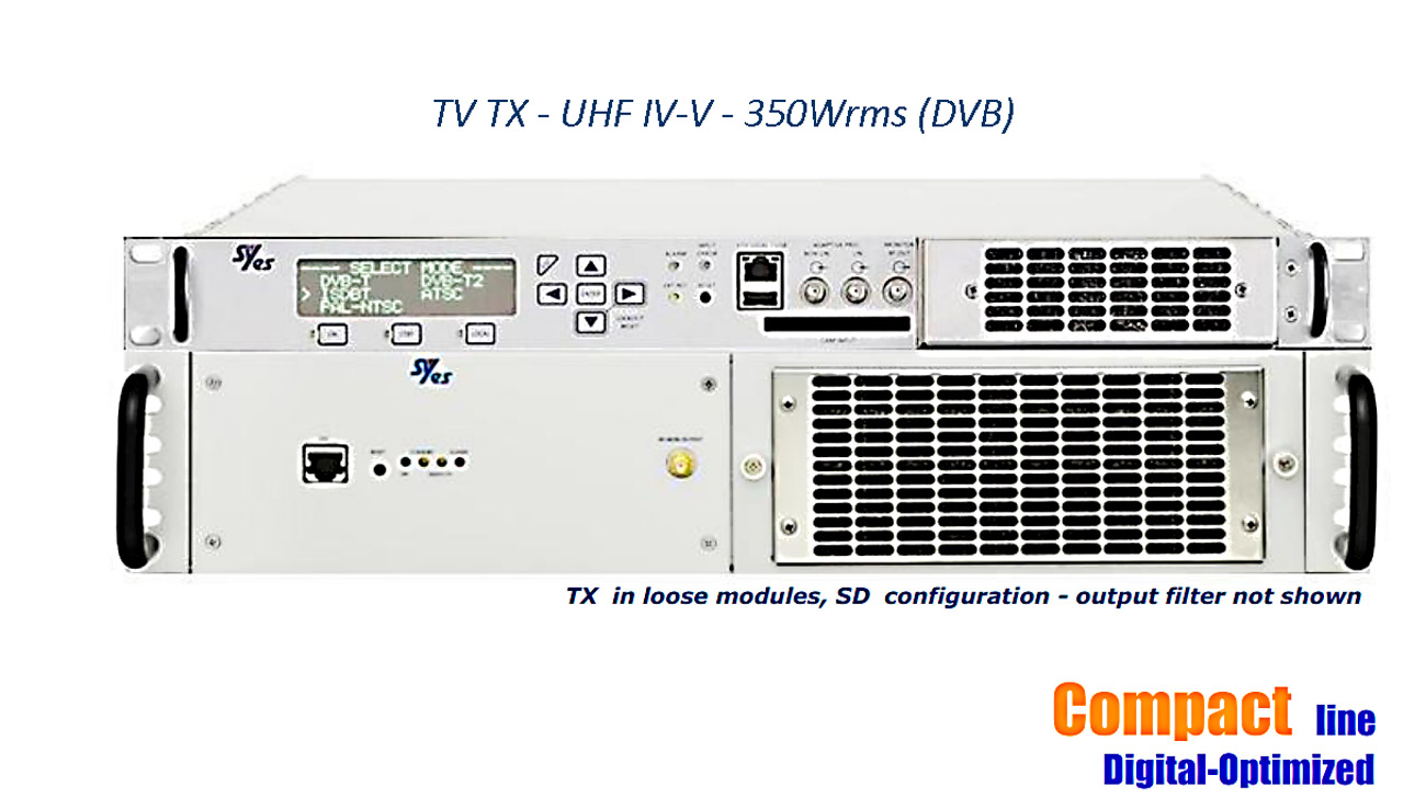 350W rms  ISDB, DVBT/T2  Multistandard  TV transmitter