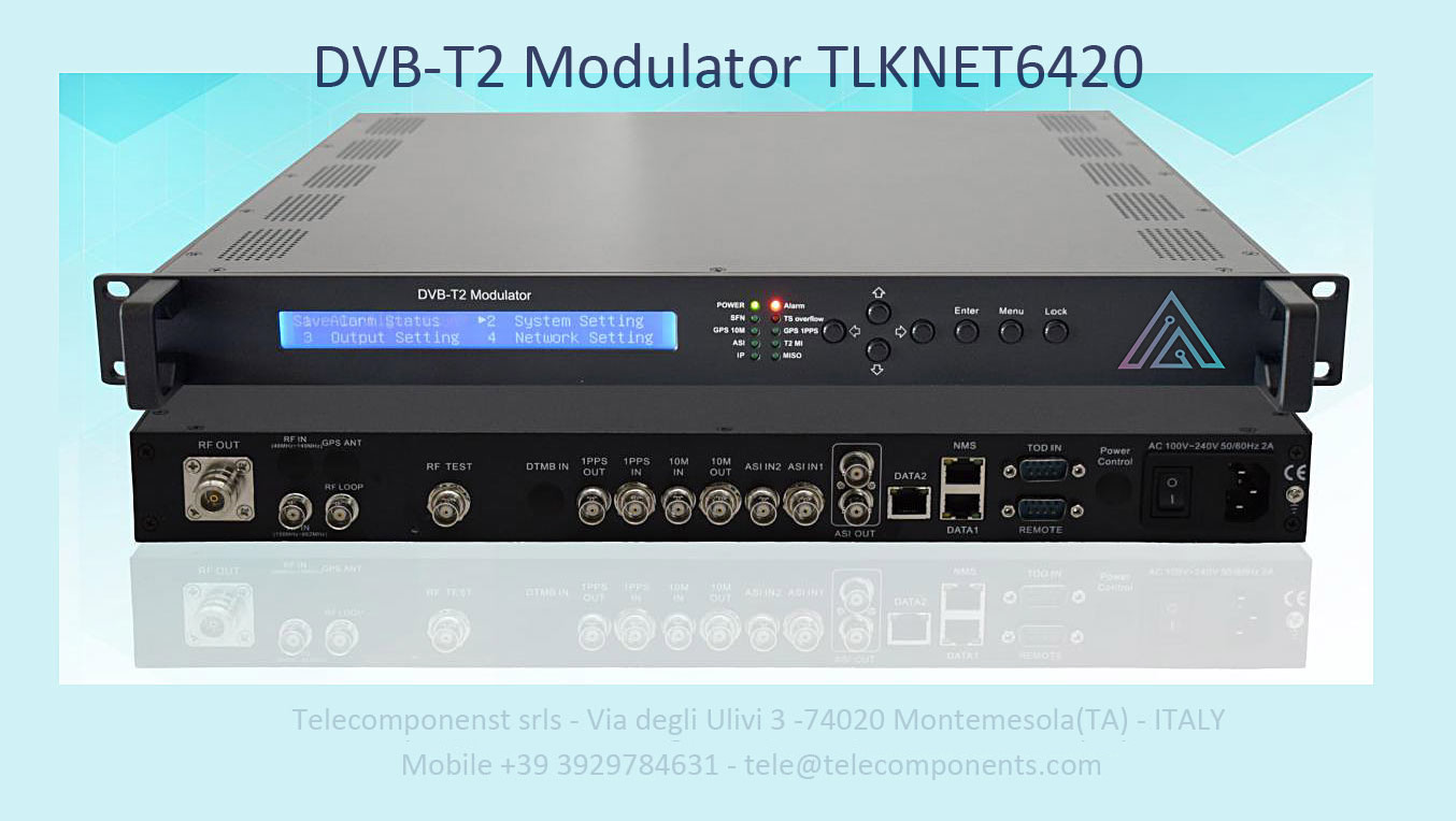 DVB-T2 professional Modulator TLKNET-6420