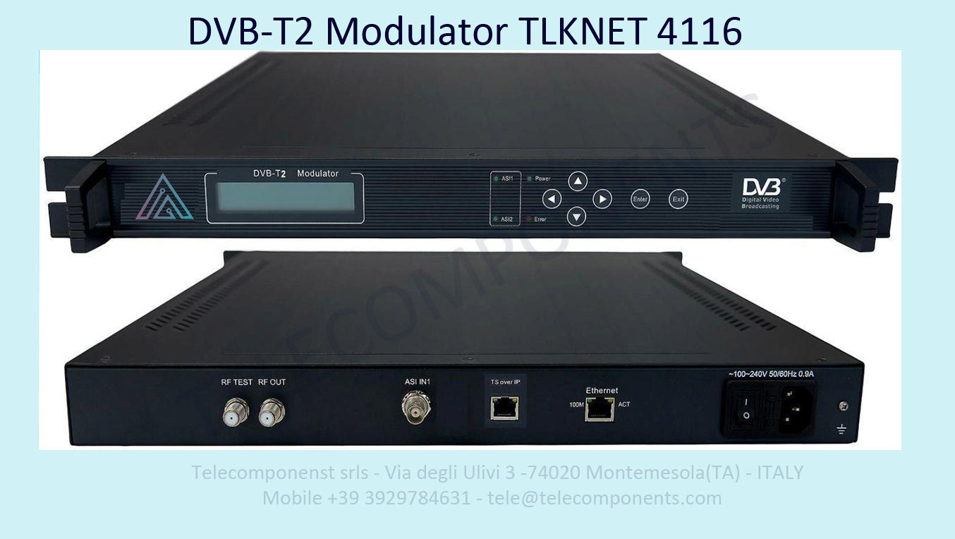 DVB-T2 professional Modulator TLKNET-4116