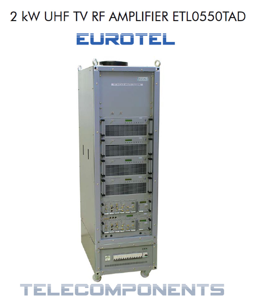 2.5 Kw  Eurotel TV UHF Transmitter Model. ETL550 (max 2500 watt)