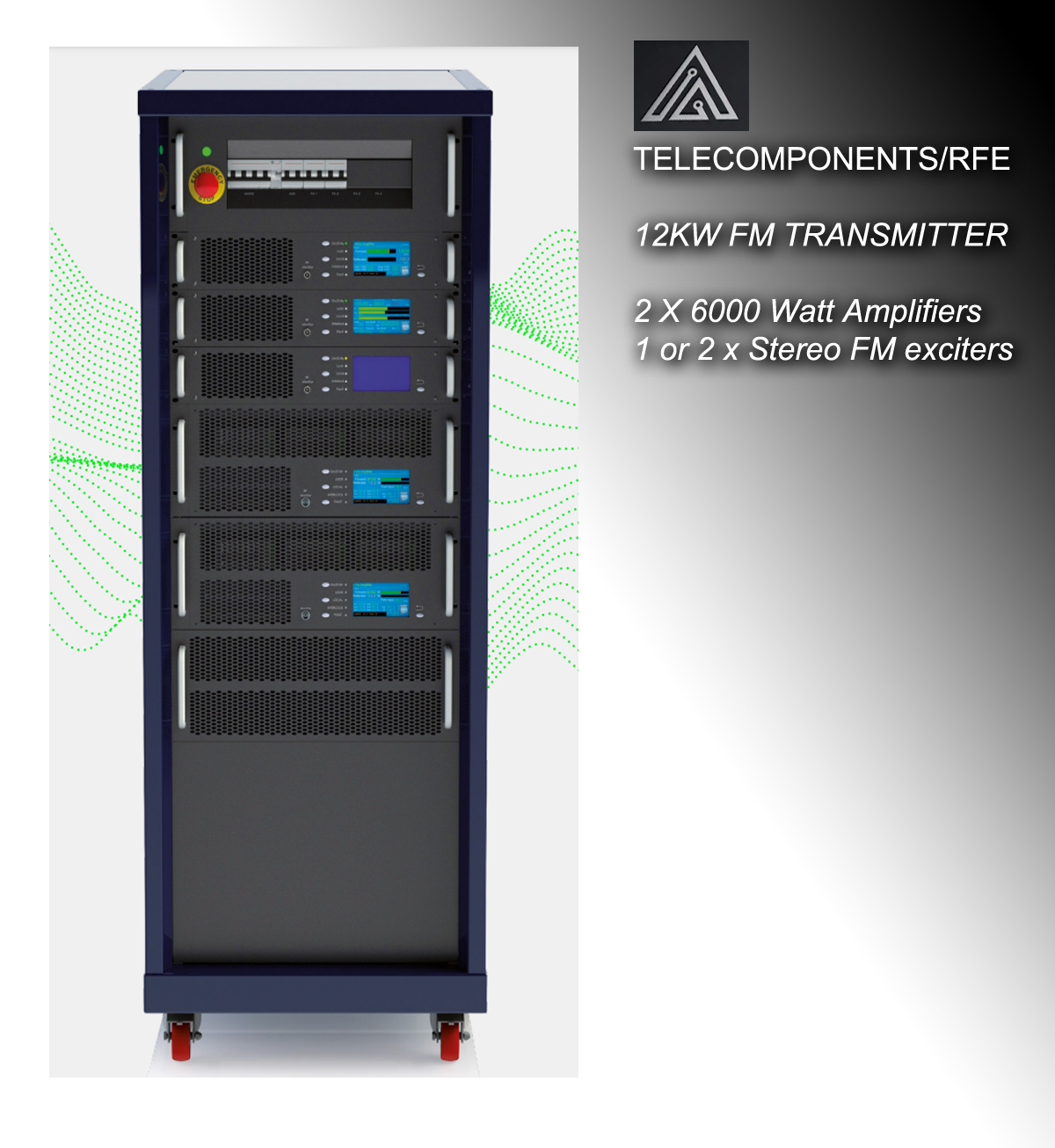 12 Kw TLDS/12000 FM Telecomponents transmitter